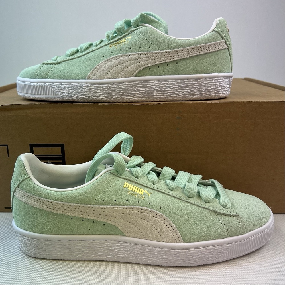 PUMA Suede Classic Xxi Lace Up Womens Sz 6.5 Green Sneakers Casual Shoes